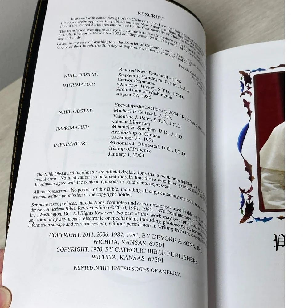 Fireside Catholic Companion New American Bible NAB Revised Edition Worship Book